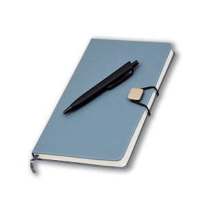 coi blue faux leather designer beautiful and stylish lock yearly planner fancy diary on a cloud-tail suitable for gifting man and woman with pen