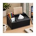 COI Card Holder, Desk Office Stationery Storage Box Business, Remote Control Box - Stylish and elegant Home, Office Napkin Desktop Holder, Desk Storage (Black)