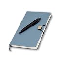 COI Blue Faux Leather Designer Beautiful and Stylish Lock Yearly Planner Fancy Diary On A Cloud-tail Suitable for Gifting Man and Woman with Pen.