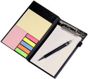 COI NEW WHITE Note Pad/Memo Book with Sticky Notes & Clip Holder with Pen for Gifting Pocket-size Memo Pad UNRULED 50 Pages (White)