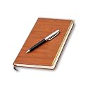 COI Organizer A5 Brown/Stylish Faux Leather Table Planner, New Year Diary, Notepad for Writing, for Students and Teachers with Pen
