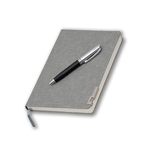 coi textured grey organizerexclusive faux leather notebook diary to do list planner gift for office going mother and father with pen