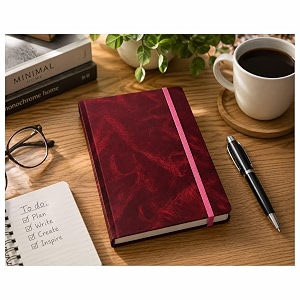 coi red journal 240 pages hardcover un- ruled pages 55x 825-inch for men amp women