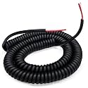 Coil Cord, 2 Conductor Wire, 18AWG/2, Retractable Spring Coiled Extension Cord 3 Foot Extension to 15 Foot for Industrial/Home Heavy Duty Use