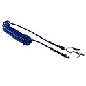 Coilhose Pneumatics 600-PU15B-B 600 Series Blow Gun with Flexcoil Polyurethane Coiled Air Hose, 1/4-Inch ID, 15-Foot Length with (2) 1/4-Inch Reusable Strain Relief MPT Swivel Fittings, Dark Blue