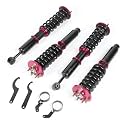 COILOVER STRUT SUSPENSION KIT RED HIGH STIFFNESS SHOCK ABSORPTION FOR TSX BASE SEDAN 2.4L 2004-2008