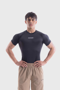 COITONIC Solid Men Round Neck Black T-Shirt