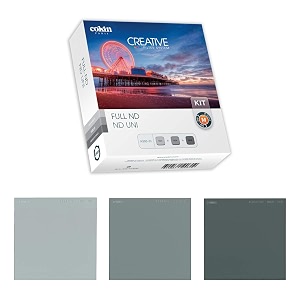 cokin square filter full nd creative kit - includes nd2 1-stop nd4 2-stop nd8 3-stop for m p series holder - 84mm x 84mm amp cbp400a p-series holder
