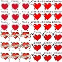 Coktak 36 PCS Bride of Chucky Tattoo Heart For Women, Men, Kids & Adults, Halloween Zombie Makeup Kit, Temporary Tattoos Stickers Cosplay, Rave Party Accessories