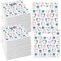 Colarr 200 Pcs Dental Bags for Patients Bulk 9 x 8 Inches Plastic Dental Tooth Merchandise Goodie Bag for Hygienist Dentist Patient Care Clinics Encouragement Gifts Party Favors(Dental)