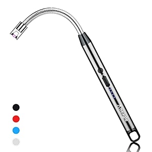 colbex candle lighters rechargeable arc lighter with led battery display screen and long flexible neck usb are applied to light candle gas stove camping barbecue