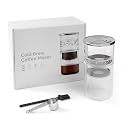 Cold Brew Coffee Maker Wide Opening Mouth Cold Brew Coffee Maker with Strainer Easy to Clean Glass Pitcher with Lid for Home Baristas, Office, Apartment