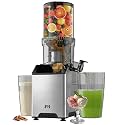 Cold Press Juicer, Wide Feed Chute Masticating Juicer, Amber Knob