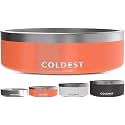 Coldest Dog Bowl - Anti Rust Metal, Non Slip, 3 Layers Insulated Stainless Steel Dog Bowls - Spill Proof &amp; Heavy Duty - Water Bowl for Dogs, Cats &amp; Pets, Dish Washer Safe (42 oz,Candy Red Glitter)