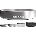 Coldest Dog Bowl - Anti Rust Metal, Non Slip, 3 Layers Insulated Stainless Steel Dog Bowls - Spill Proof &amp; Heavy Duty - Water Bowl for Dogs, Cats, Dish Washer Safe (21 oz, Polished Stainless Steel)