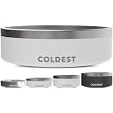 Coldest Dog Bowl - Anti Rust Metal, Non Slip, 3 Layers Insulated Stainless Steel Dog Bowls - Spill Proof &amp; Heavy Duty - Water Bowl for Dogs, Cats &amp; Pets, Dish Washer Safe (42 oz, Epic White)
