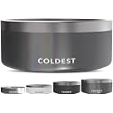 Coldest Dog Bowl - Anti Rust Metal, Non Slip, 3 Layers Insulated Stainless Steel Dog Bowls - Spill Proof &amp; Heavy Duty - Water Bowl for Dogs, Cats &amp; Pets, Dish Washer Safe (100 oz,Stardust Glitter)
