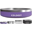 Coldest Dog Bowl - Anti Rust Metal, Non Slip, 3 Layers Insulated Stainless Steel Dog Bowls - Spill Proof &amp; Heavy Duty - Water Bowl for Dogs, Cats &amp; Pets, Dish Washer Safe (21 oz, Galaxy Purple)