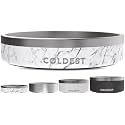 Coldest Dog Bowl - Anti Rust Metal, Non Slip, 3 Layers Insulated Stainless Steel Dog Bowls - Spill Proof &amp; Heavy Duty - Water Bowl for Dogs, Cats &amp; Pets, Dish Washer Safe (21 oz, Carrara Marble)