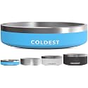 Coldest Dog Bowl - Anti Rust Metal, Non Slip, 3 Layers Insulated Stainless Steel Dog Bowls - Spill Proof &amp; Heavy Duty - Water Bowl for Dogs, Cats &amp; Pets, Dish Washer Safe (21 oz, Celestial Blue)