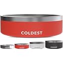 Coldest Dog Bowl, Insulated Stainless Steel Water Bowl (Crimson Red, 42 oz)