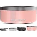 Coldest Dog Bowl, Insulated Stainless Steel Bowl (Forever Pink Glitter, 100 oz)