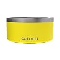 Coldest Dog Bowl, Insulated Stainless Steel Bowl (Solar Yellow, 200 oz)