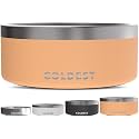 Coldest Dog Bowl, Insulated Stainless Steel Bowl (Sahara Peach, 100 oz)