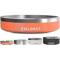 Coldest Dog Bowl, Insulated Stainless Steel Bowl (Mars Red Glitter, 21 oz)