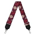 Coldinair Christmas Snowflake Purse Straps Replacement Cute Crossbody Bag Strap Wide Shoulder Strap Replacement Guitar Straps Purse