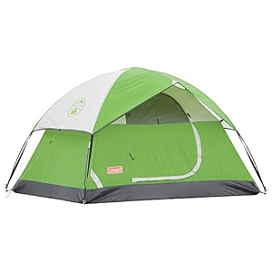 coleman polyester 2 man camping tent with fibreglass poles 600 mm water column navy blue