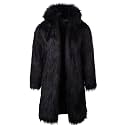 Colf Men's Winter Fluffy Lapel Faux Fur Coat Jacket