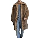 Colf Men's Winter Fluffy Lapel Faux Fur Coat Jacket