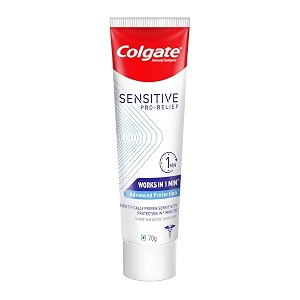 colgate sensitive plus 70gm toothpaste for sensitivity relief 280gm pack of 4 70gm each