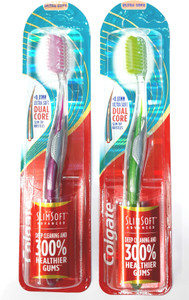 colgate slim soft advance toothbrush ultra soft toothbrush pack of 2