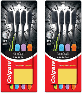 colgate slim soft charcoal ultra soft toothbrush pack of 8