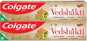 colgate vedshakti anti-bacterial for whole mouth health toothpaste 400 g pack of 2