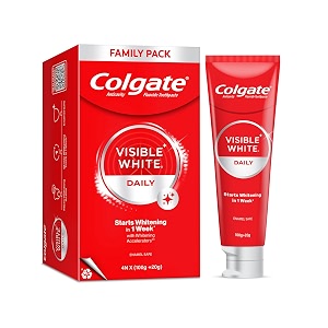 Colgate Visible White Teeth Whitening Toothpaste Protects
