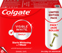 Colgate Visible White Teeth Whitening Toothpaste, 360g, 120g X 3 and Jade Roller Toothpaste