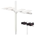 Colingmill White Pine Wood Mailbox Post, 54 x 54 Inches, 4 Mailboxes