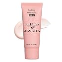 Collagen Face Sunscreen SPF 50, Moisturizing Sunscreen for Women, No Cast sunscreen with Hydrating Formula, Travel Size Facial Sunscreen for Sensitive Skin (1pc)