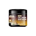 Collagen Hair Mask with Argan Oil, Jojoba Oil, Keratin & Shea, Deep Nourishment and Repair for All Hair Types, 100g/3.53 oz