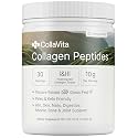 Collagen Peptides Powder Grass-Fed Pasture-Raised Hydrolyzed Collagen Powder, Type I & III Hair, Nails, Skin and Joints, Non-GMO, Paleo & Keto, Unflavored, 10 Fl oz. 30 Servings