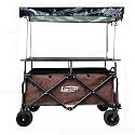 Collapsible Folding Wagon Heavy Duty Foldable Wagon Cart Grocery Portable Mobile Food Display Stand Vendor cart Outdoor Multifunctional Snack for Garden Beach Camping Sports Lightweight Utility (Size: