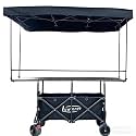 Collapsible Folding Wagon Heavy Duty Foldable Wagon Cart Grocery Portable Mobile Food Display Stand Vendor cart Outdoor Multifunctional Snack for Garden Beach Camping Sports Lightweight Utility (Size: