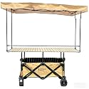 Collapsible Folding Wagon Heavy Duty Foldable Wagon Cart Grocery Portable Mobile Food Display Stand Vendor cart Outdoor Multifunctional Snack for Garden Beach Camping Sports Lightweight Utility (Size: