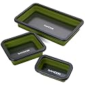 Collapsible Magnetic Parts Tray Set - 3 Different Sizes - Olive Green