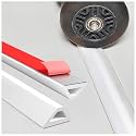 Collapsible Shower Threshold Water Dam - Self-Adhesive Silicone Barrier for Wet-Dry Separation - Flexible Splash Guard for Walk-In Showers, Bathroom Floor, &amp; Kitchen Sink - ADA Accessible Profile