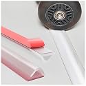 Collapsible Shower Threshold Water Dam - Self-Adhesive Silicone Barrier for Wet-Dry Separation - Flexible Splash Guard for Walk-In Showers, Bathroom Floor, &amp; Kitchen Sink - ADA Accessible Profile