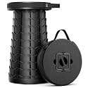 Portable Collapsible Stool with Lock for Camping, Fishing Black
